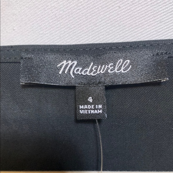 Madewell Black Ruched Long Sleeve Blouse - Picture 2 of 11